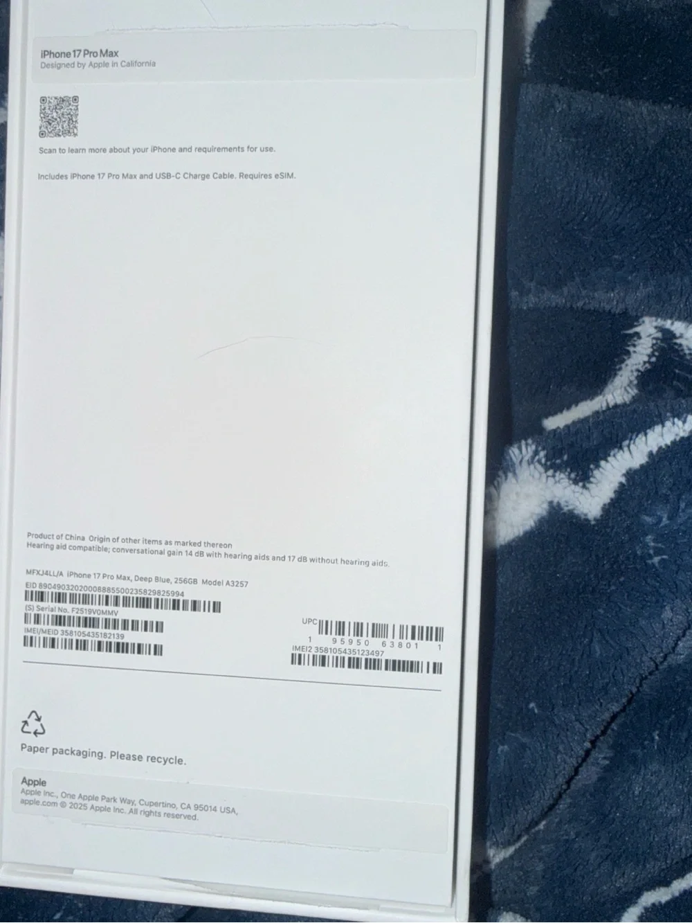 Apple iPhone Box ONLY